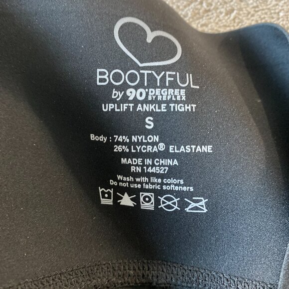 Bootyful by 90 Degree by Reflex Elevate High Rise Contour Ankle Tights | Size S - Picture 7 of 7